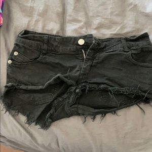 Black brandy Melville cut off shorts